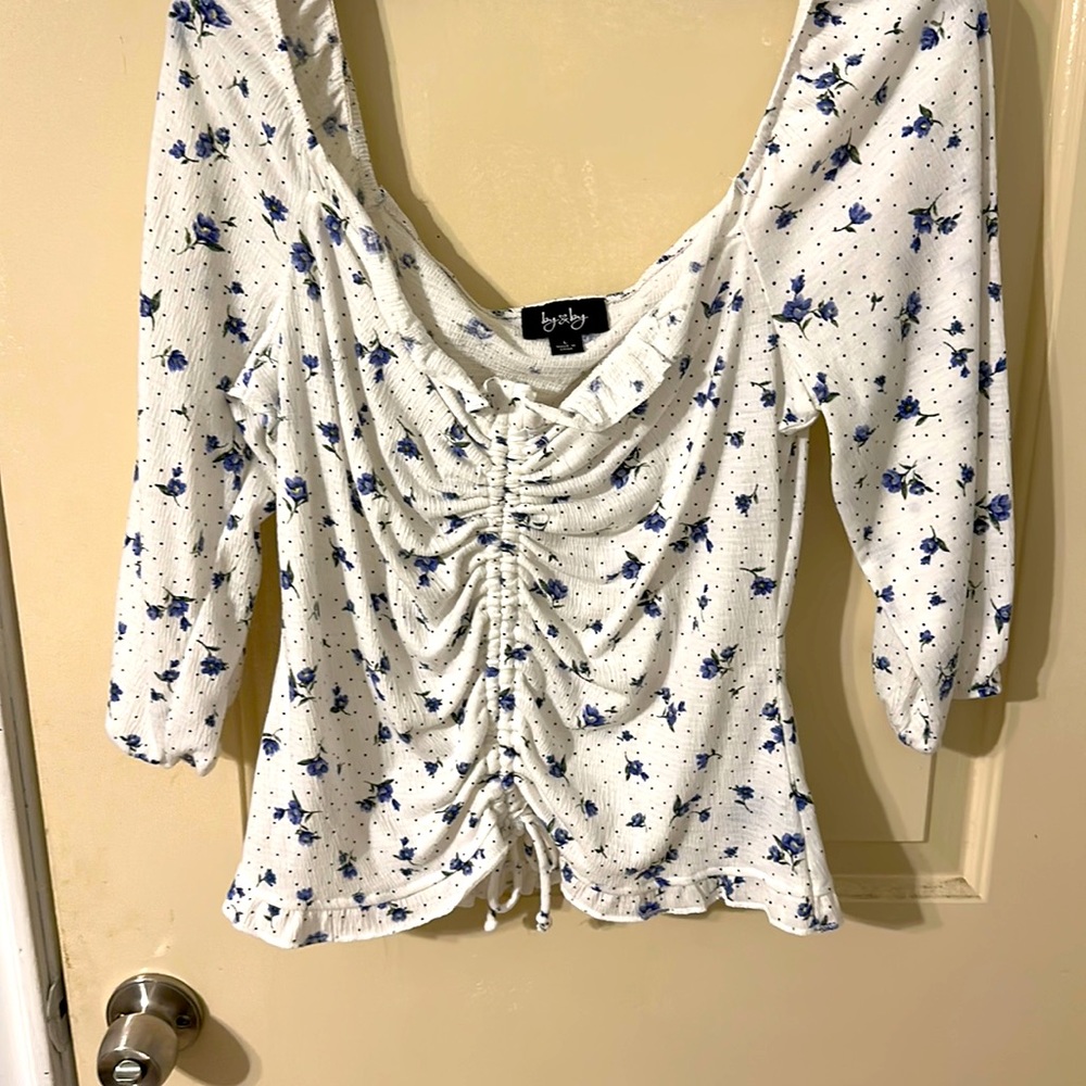 By By white blouse size Large